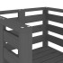Sillas de jardín 2 uds madera maciza pino gris 61,5x53x71