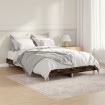 Estructura de cama madera contrachapada roble ahumado 120x190cm
