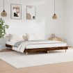 Estructura de cama madera contrachapada roble ahumado 100x200cm
