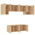 Muebles de TV de pared 6 pzas madera de ingeniería roble