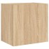Muebles de TV de pared 5 pzas madera de ingeniería roble