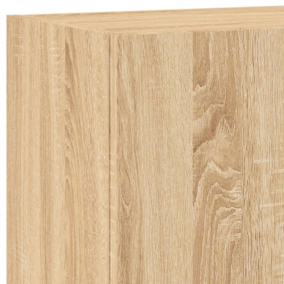 Muebles de TV de pared 5 pzas madera de ingeniería roble