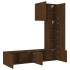 Muebles de TV de pared 5 pzas madera de ingeniería marrón