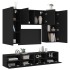 Muebles de TV de pared 5 piezas madera de ingeniería