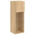 Muebles TV pared con LED 5 pzas madera ingeniería roble