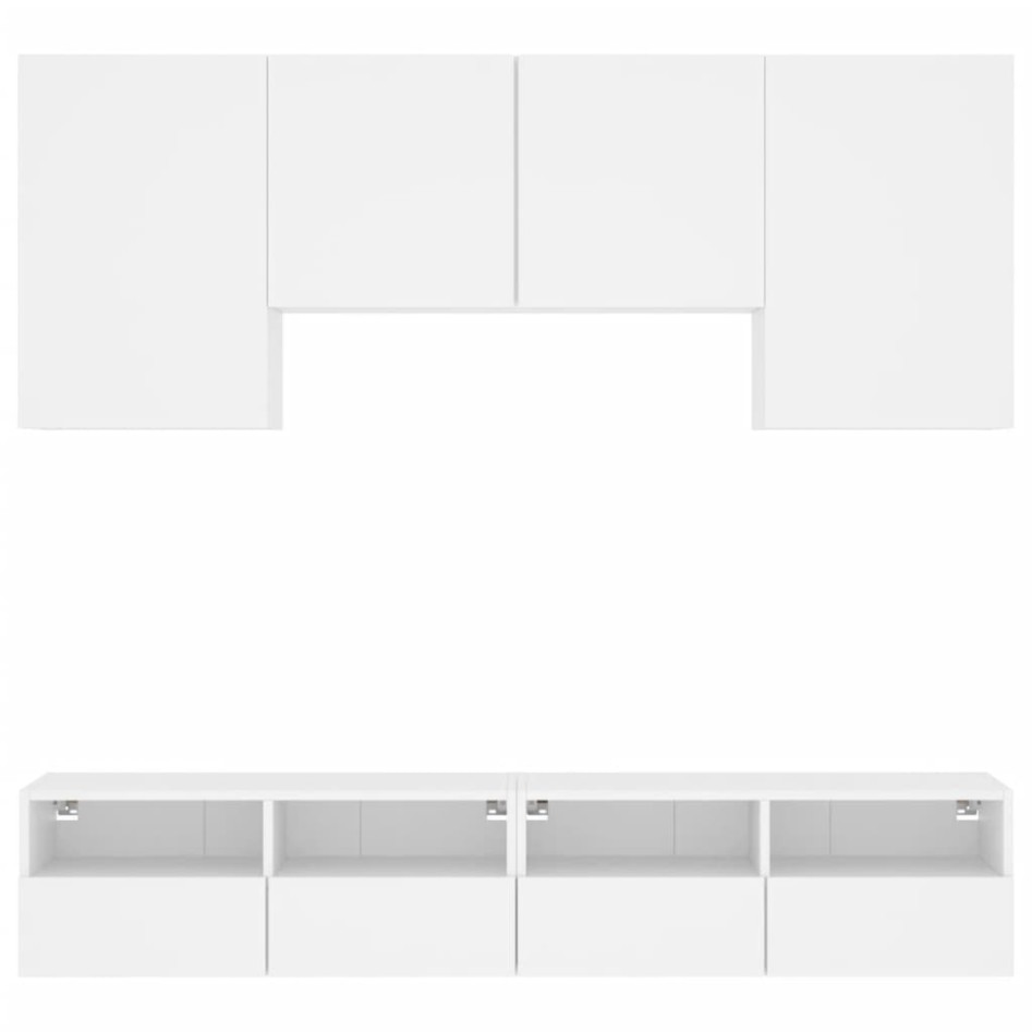 Muebles de TV de pared 5 piezas madera de ingeniería