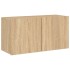Muebles de TV de pared 5 pzas madera de ingeniería roble