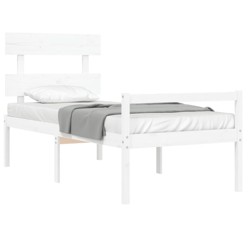 Cama para personas mayores con cabecero madera maciza