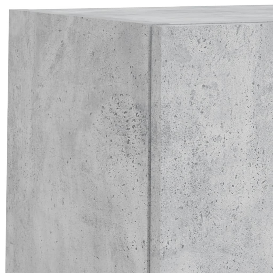 Muebles TV pared con LED 6 pzas madera ingeniería gris