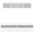 Muebles de TV de pared con LED 5 pzas madera ingeniería