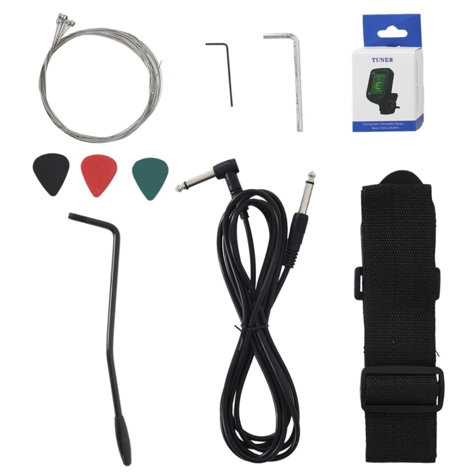 Guitarra eléctrica para principiantes con funda negro 4/4