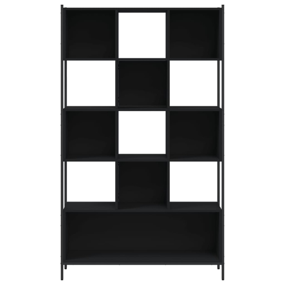 Estantería madera de ingeniería negra 102x28x172