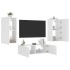 Muebles de TV de pared con luces LED 3 piezas