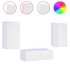 Muebles de TV de pared con luces LED 3 piezas