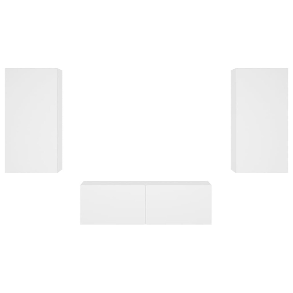 Muebles de TV de pared con luces LED 3 piezas