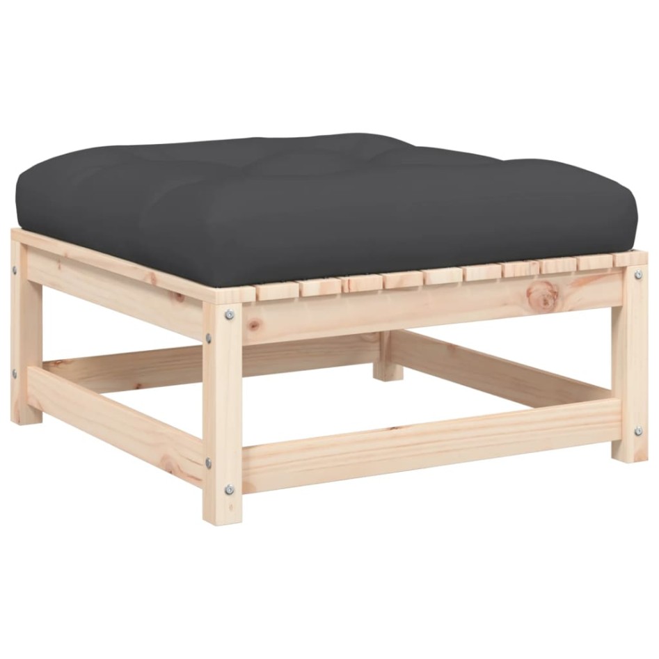 Sofá de jardín sin reposabrazos con cojines y