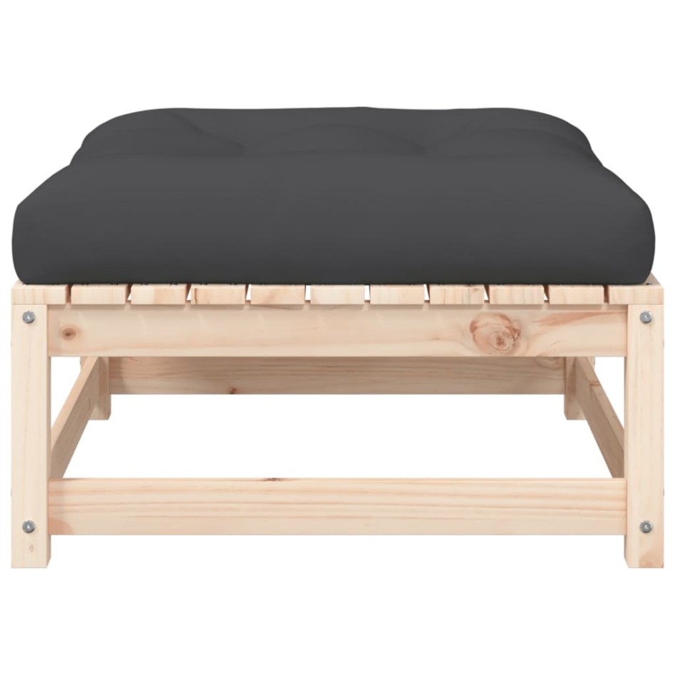 Sofá de jardín sin reposabrazos con cojines y