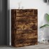 Mueble zapatero 2 cajones abatibles roble ahumado 80x34x116