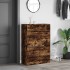 Mueble zapatero 2 cajones abatibles roble ahumado 80x34x116