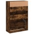 Mueble zapatero 2 cajones abatibles roble ahumado 80x34x116
