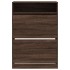 Mueble zapatero 2 cajones abatibles marrón roble 80x34x116