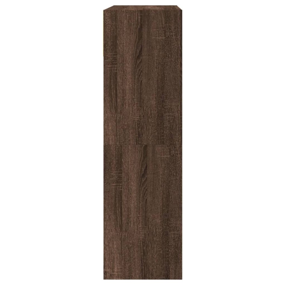 Mueble zapatero 2 cajones abatibles marrón roble 80x34x116