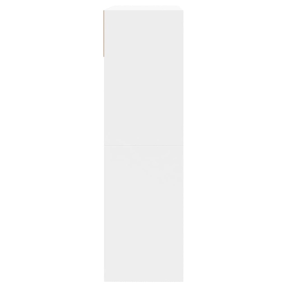 Mueble zapatero con 2 cajones abatibles blanco 80x34x116