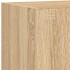 Muebles TV pared con LED 4 pzas madera ingeniería roble