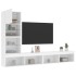 Muebles de TV de pared con LED 4 pzas madera ingeniería