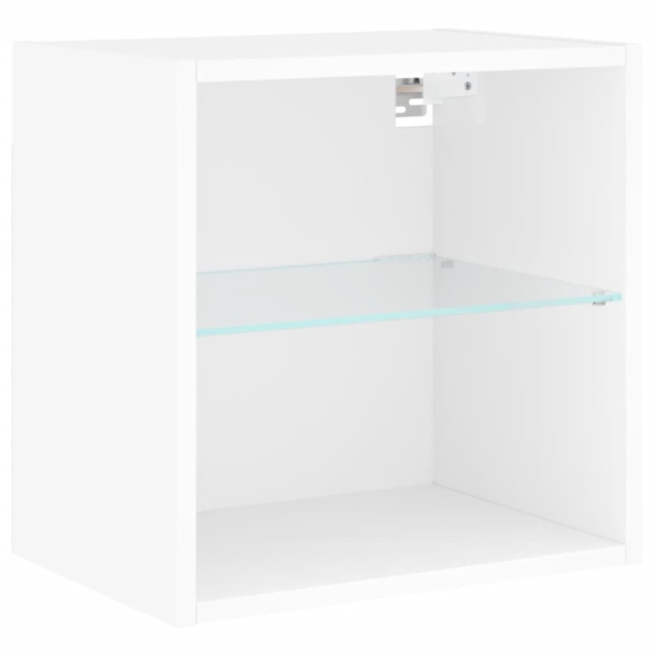 Muebles de TV de pared con LED 8 pzas madera ingeniería