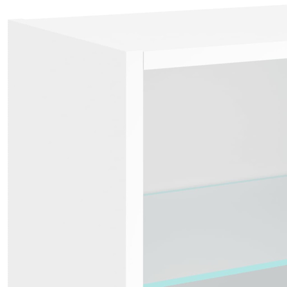 Muebles de TV de pared con LED 8 pzas madera ingeniería