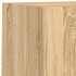 Muebles TV pared con LED 4 pzas madera ingeniería roble