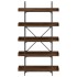 Librería 5 estantes madera ingeniería marrón 100x33x180,5