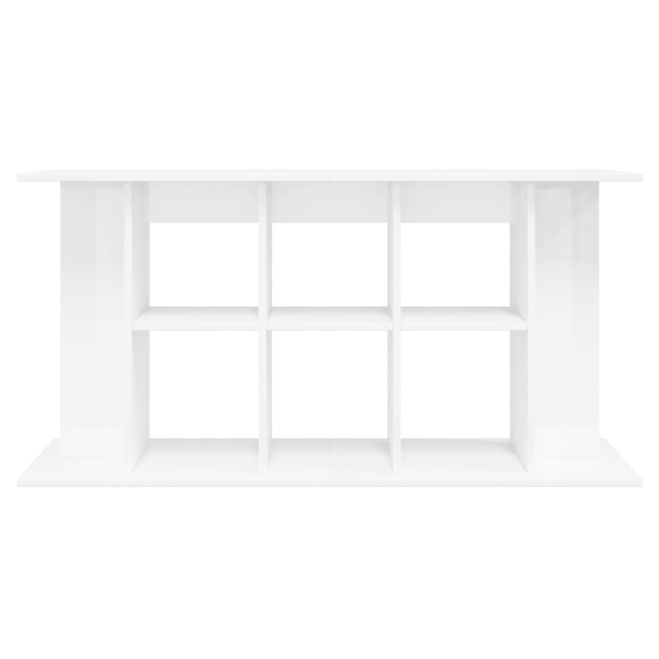 Soporte de acuario madera ingeniería blanco brillo 120x40x60