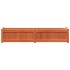 Jardineras de exterior 2 uds madera maciza de pino marrón
