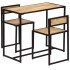 Conjunto de comedor de 3 piezas madera maciza de