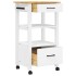 Carrito de cocina MONZA madera maciza de pino 48x40x90