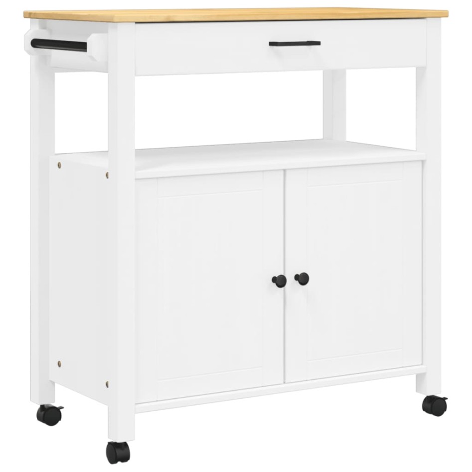 Carrito de cocina MONZA madera maciza de pino 84x40x90