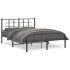 Estructura de cama con cabecero metal negro 140x190