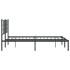 Estructura de cama con cabecero metal negro 140x190