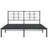 Estructura de cama con cabecero metal negro 150x200