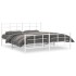 Estructura cama metal con cabecero y pie cama blanco 183x213
