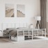Estructura cama metal con cabecero y pie cama blanco 183x213