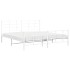 Estructura cama metal con cabecero y pie cama blanco 183x213