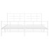 Estructura cama metal con cabecero y pie cama blanco 183x213