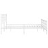 Estructura cama metal con cabecero y pie cama blanco 183x213