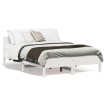 Estructura de cama con cabecero madera pino blanco 120x190 cm