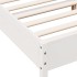 Estructura de cama con cabecero madera pino blanco 120x190