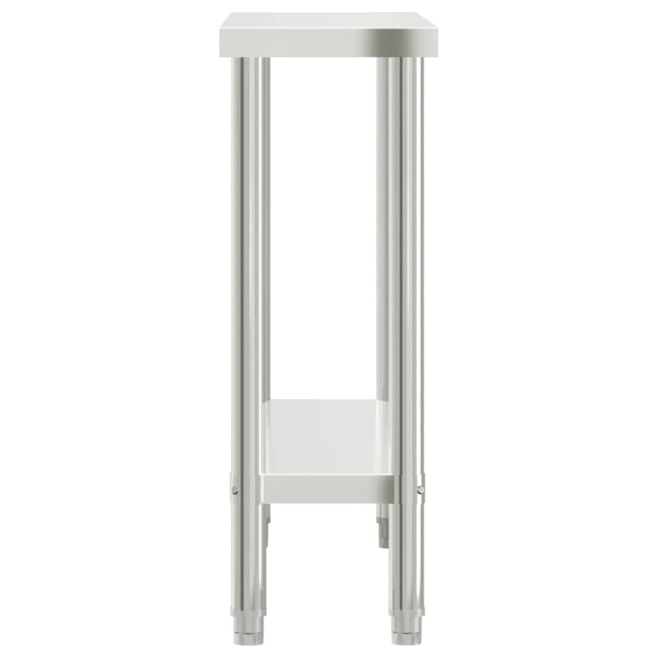 Mesa de trabajo de cocina acero inoxidable 110x30x85