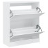 Zapatero de madera de ingeniería blanco 80x34x96,5